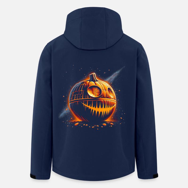Conception de citrouille hantée lumineuse - Veste softshell homme en polyester recyclé Stanley/Stella - marine