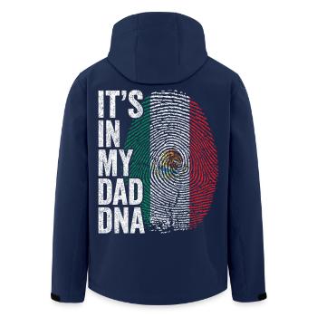 Mexikanische Flagge Mexikanischer Papa Fußabdruck - Recycelte Männer Softshell-Jacke von Stanley/Stella - Navy - Hinten - AI Model Male 185 light (185cm)