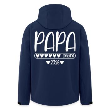Papa 2026 loading - Recycelte Männer Softshell-Jacke von Stanley/Stella - Navy - Hinten - AI Model Male 185 light (185cm)