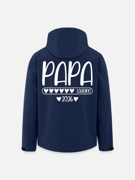 Papa 2026 loading - Recycelte Männer Softshell-Jacke von Stanley/Stella - Navy