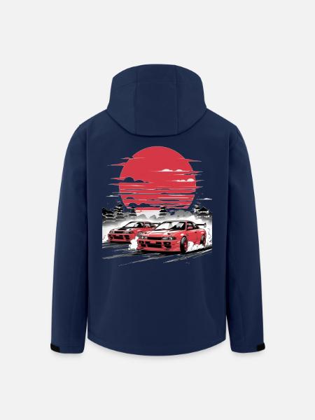 Retro Japan Car Drift Shirt - Recycelte Männer Softshell-Jacke von Stanley/Stella - Navy