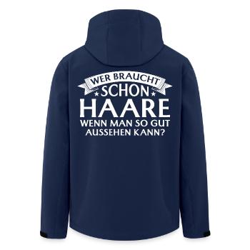 Männer mit Glatze - Sarkasmus Keine Haare - Recycelte Männer Softshell-Jacke von Stanley/Stella - Navy - Hinten - AI Model Male 185 light (185cm)