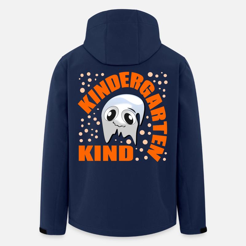 KINDERGARTENKIND HALLOWEEN GESPENSTER - Recycelte Männer Softshell-Jacke von Stanley/Stella - Navy