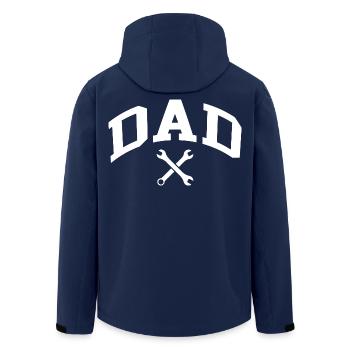 Dad - Recycelte Männer Softshell-Jacke von Stanley/Stella - Navy - Hinten - AI Model Male 185 light (185cm)