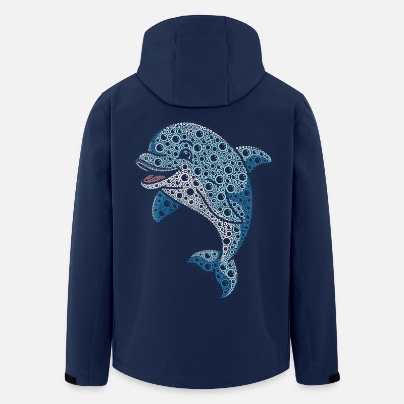 VSP Bubble Delphin - Recycelte Männer Softshell-Jacke von Stanley/Stella - Navy