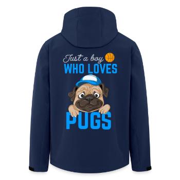 Mops für Jungen - Recycelte Männer Softshell-Jacke von Stanley/Stella - Navy - Hinten - AI Model Male 185 light (185cm)