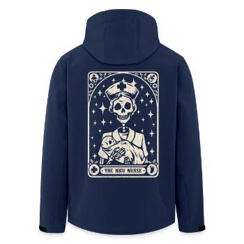 NICU Krankenschwester Tarot Card - Recycelte Männer Softshell-Jacke von Stanley/Stella - Navy - Hinten - AI Model Male 185 light (185cm)