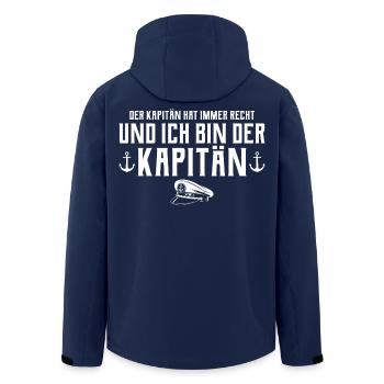 Motorboot Kapitän hat immer recht - Segler - Recycelte Männer Softshell-Jacke von Stanley/Stella - Navy - Hinten - AI Model Male 185 light (185cm)
