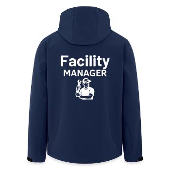 Facility Manager - Recycelte Männer Softshell-Jacke von Stanley/Stella - Navy - Hinten - AI Model Male 185 light (185cm)