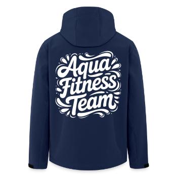 Aquafitness Team Schriftzug - Recycelte Männer Softshell-Jacke von Stanley/Stella - Navy - Hinten - AI Model Male 185 light (185cm)
