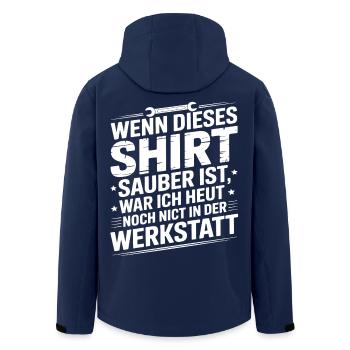 Wenn dieses shirt sauber ist Werkstatt - Recycelte Männer Softshell-Jacke von Stanley/Stella - Navy - Hinten - AI Model Male 185 light (185cm)