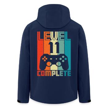 11. Geburtstag Gamer – 11 Jahre Level 11 Complete - Recycelte Männer Softshell-Jacke von Stanley/Stella - Navy - Hinten - AI Model Male 185 light (185cm)