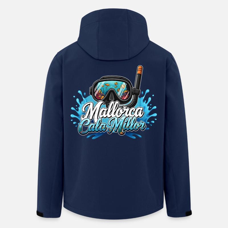 Plongée de rêve Cala Millor - Veste softshell homme en polyester recyclé Stanley/Stella - marine