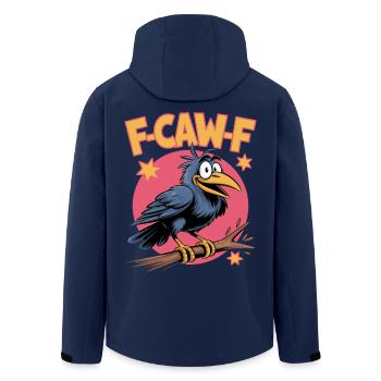 F-Caw-F Meme Krähe - Recycelte Männer Softshell-Jacke von Stanley/Stella - Navy - Hinten - AI Model Male 185 light (185cm)