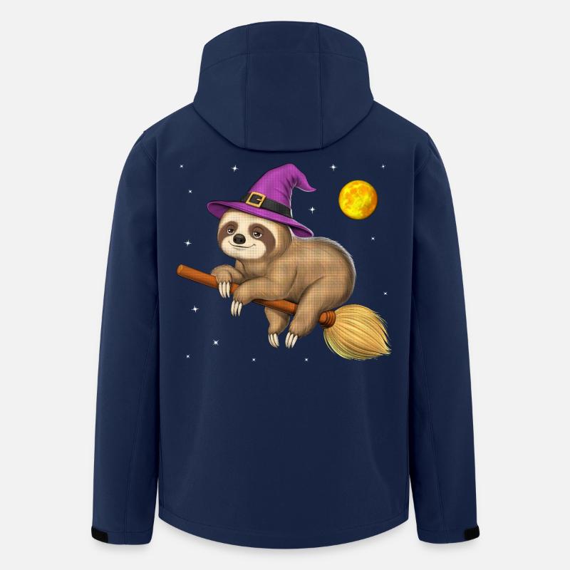 Faultier Hexe Reitbesen - Recycelte Männer Softshell-Jacke von Stanley/Stella - Navy