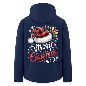 Festliches Christmas Shirt mit Schneeflocken - Recycelte Männer Softshell-Jacke von Stanley/Stella - Navy - Hinten - AI Model Male 185 light (185cm)