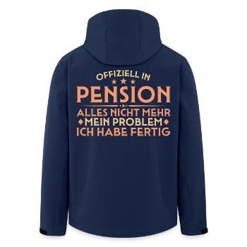 Pension Abschied Arbeitskollege im Ruhestand - Recycelte Männer Softshell-Jacke von Stanley/Stella - Navy - Hinten - AI Model Male 185 light (185cm)
