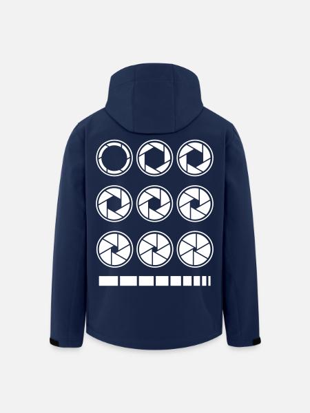 Blende Belichtungszeit – Fotografie & Kamera - Recycelte Männer Softshell-Jacke von Stanley/Stella - Navy