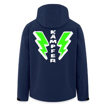 KÄMPFER - Recycelte Männer Softshell-Jacke von Stanley/Stella - Navy - Hinten - AI Model Male 185 light (185cm)