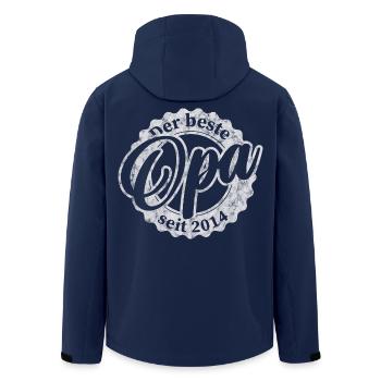 Der Beste Opa seit 2014 - Recycelte Männer Softshell-Jacke von Stanley/Stella - Navy - Hinten - AI Model Male 185 light (185cm)