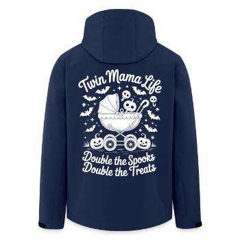 Twin Mama Life Doppelte Die Gruselleckereien Halloween - Recycelte Männer Softshell-Jacke von Stanley/Stella - Navy - Hinten - AI Model Male 185 light (185cm)