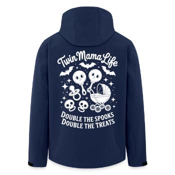 Twin Mama Life Doppelte Die Gruselleckereien Halloween - Recycelte Männer Softshell-Jacke von Stanley/Stella - Navy - Hinten - AI Model Male 185 light (185cm)