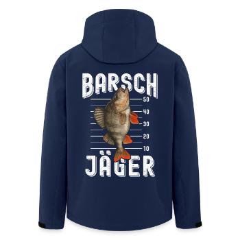 Barsch Jäger Barsch Angeln Barsche Fangen - Recycelte Männer Softshell-Jacke von Stanley/Stella - Navy - Hinten - AI Model Male 185 light (185cm)