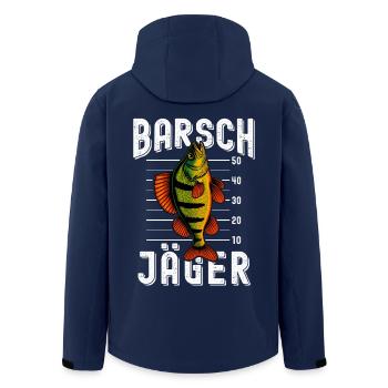 Barsch Jäger Flussbarsch Barschangeln Barsche - Recycelte Männer Softshell-Jacke von Stanley/Stella - Navy - Hinten - AI Model Male 185 light (185cm)