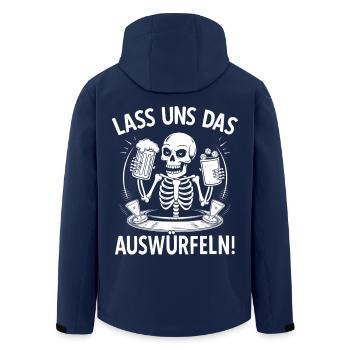 Lass Uns Das Auswürfeln - Sklett Schocken Knobeln - Recycelte Männer Softshell-Jacke von Stanley/Stella - Navy - Hinten - AI Model Male 185 light (185cm)