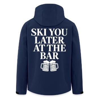 Ski You Later At The Bar - Recycelte Männer Softshell-Jacke von Stanley/Stella - Navy - Hinten - AI Model Male 185 light (185cm)