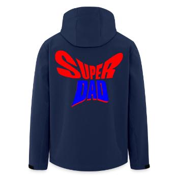 Super Papa / Geschenk für Papa - Recycelte Männer Softshell-Jacke von Stanley/Stella - Navy - Hinten - AI Model Male 185 light (185cm)