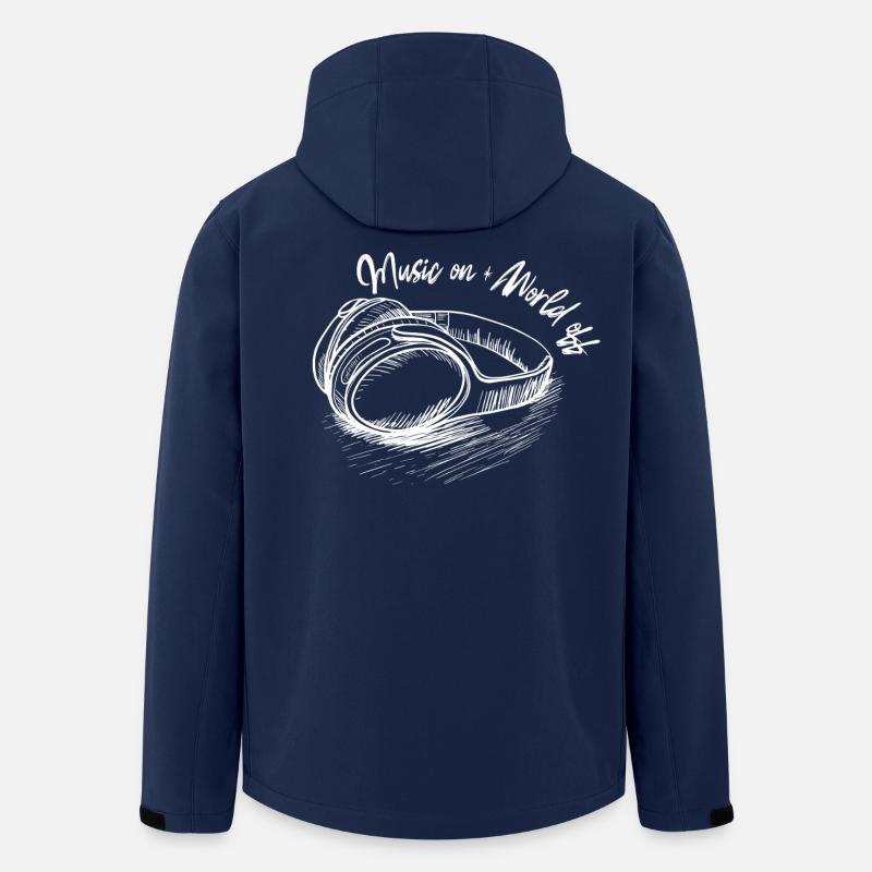 Music on - World off - Men’s Recycled Softshell Jacket by Stanley/Stella - navy