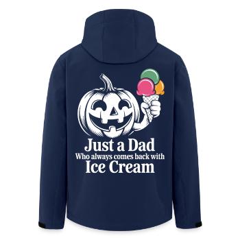 Vater mit Eiscreme Spruch - Recycelte Männer Softshell-Jacke von Stanley/Stella - Navy - Hinten - AI Model Male 185 light (185cm)