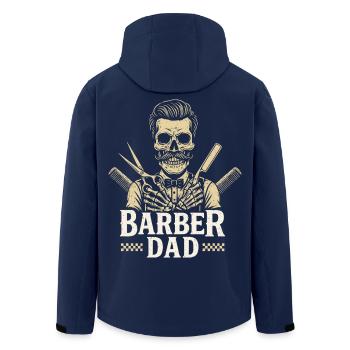 Vater Barbier Vater Friseur Friseur - Recycelte Männer Softshell-Jacke von Stanley/Stella - Navy - Hinten - AI Model Male 185 light (185cm)