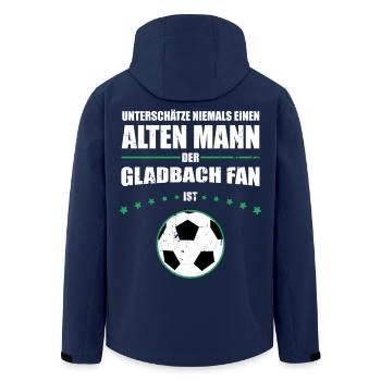 Mönchengladbach Geschenk Hooligan Ultras Retro - Recycelte Männer Softshell-Jacke von Stanley/Stella - Navy - Hinten - AI Model Male 185 light (185cm)