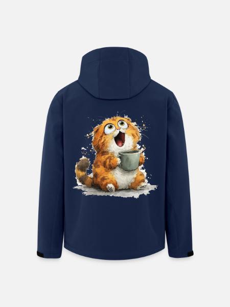 Katzenkaffee: Kulleraugen Latte - Recycelte Männer Softshell-Jacke von Stanley/Stella - Navy