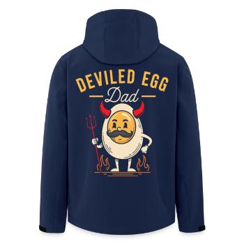 Teuflisches Ei Papa Thanskgiving Abendessen - Recycelte Männer Softshell-Jacke von Stanley/Stella - Navy - Hinten - AI Model Male 185 light (185cm)