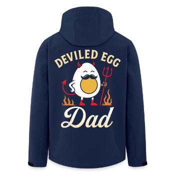 Teuflisches Ei Papa Thanskgiving Abendessen - Recycelte Männer Softshell-Jacke von Stanley/Stella - Navy - Hinten - AI Model Male 185 light (185cm)