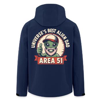 Lustige Area 51 UFO Vater Alien Vater - Recycelte Männer Softshell-Jacke von Stanley/Stella - Navy - Hinten - AI Model Male 185 light (185cm)