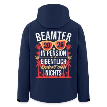 Beamter in Pension Pensionierung Pensionär 2026 - Recycelte Männer Softshell-Jacke von Stanley/Stella - Navy - Hinten - AI Model Male 185 light (185cm)