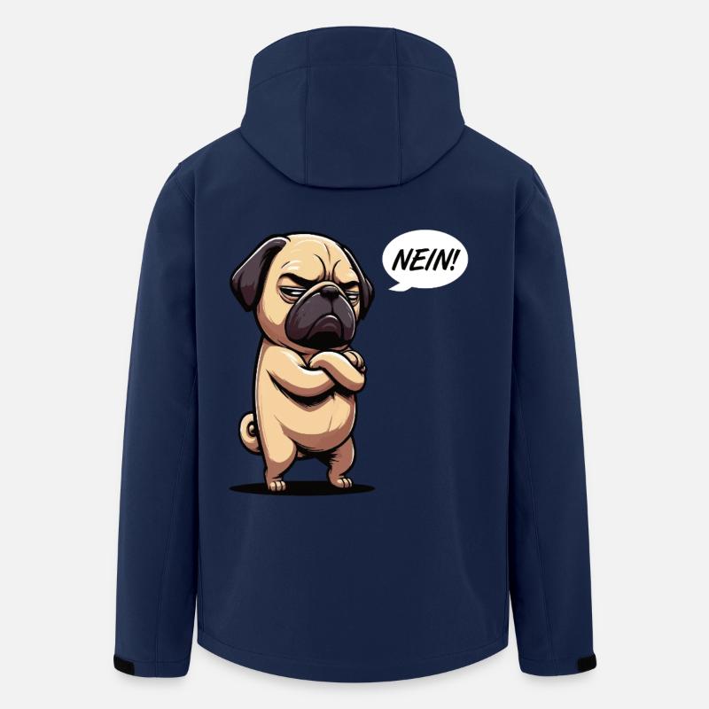 Nein Mops Möpse Mopsbesitzer Mopsliebhaber Mopsfan - Recycelte Männer Softshell-Jacke von Stanley/Stella - Navy