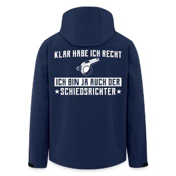 Schiedsrichter - Klar habe ich recht - Recycelte Männer Softshell-Jacke von Stanley/Stella - Navy - Hinten - AI Model Male 185 light (185cm)
