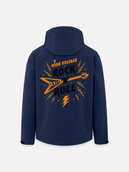 Hochspannungs-Rock'n'Roll-Gitarre - Recycelte Männer Softshell-Jacke von Stanley/Stella - Navy