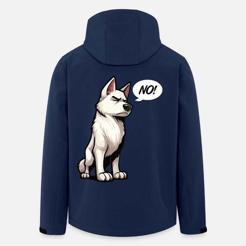 No Weißer Schäferhund Schäferhund Schäferhunde - Recycelte Männer Softshell-Jacke von Stanley/Stella - Navy