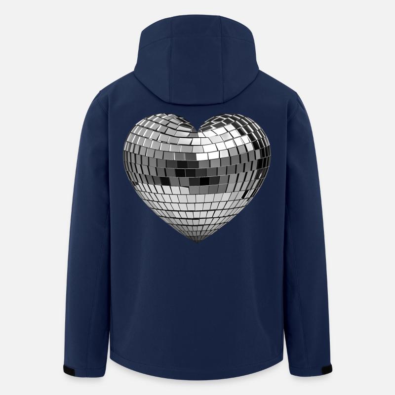 DISCOKUGEL LIEBE #1 – Frieden & Liebe - Recycelte Männer Softshell-Jacke von Stanley/Stella - Navy