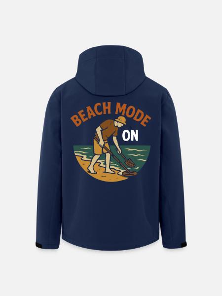Strandmodus bei der Schatzsuche bei Metallerkennung - Recycelte Männer Softshell-Jacke von Stanley/Stella - Navy