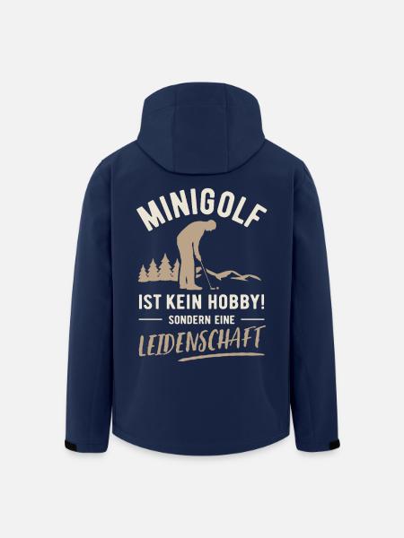 Minigolf | Kein Hobby sondern Leidenschaft - Recycelte Männer Softshell-Jacke von Stanley/Stella - Navy