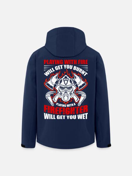 Feuerwehr - Recycelte Männer Softshell-Jacke von Stanley/Stella - Navy
