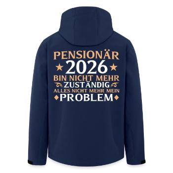 Pension Abschied 2026 Nicht mehr zuständig Pension - Recycelte Männer Softshell-Jacke von Stanley/Stella - Navy - Hinten - AI Model Male 185 light (185cm)