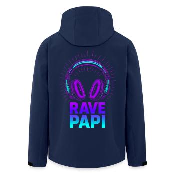 Rave Papi-EDM Festival Raver Daddy Fathers Groovy - Recycelte Männer Softshell-Jacke von Stanley/Stella - Navy - Hinten - AI Model Male 185 light (185cm)